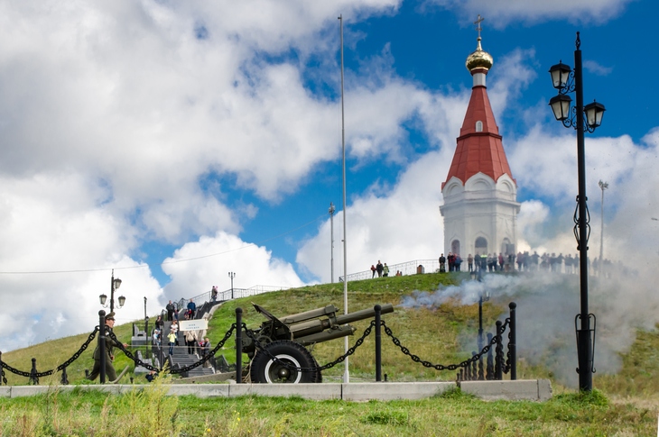 Часовня Параскевы пятницы Красноярск пушка