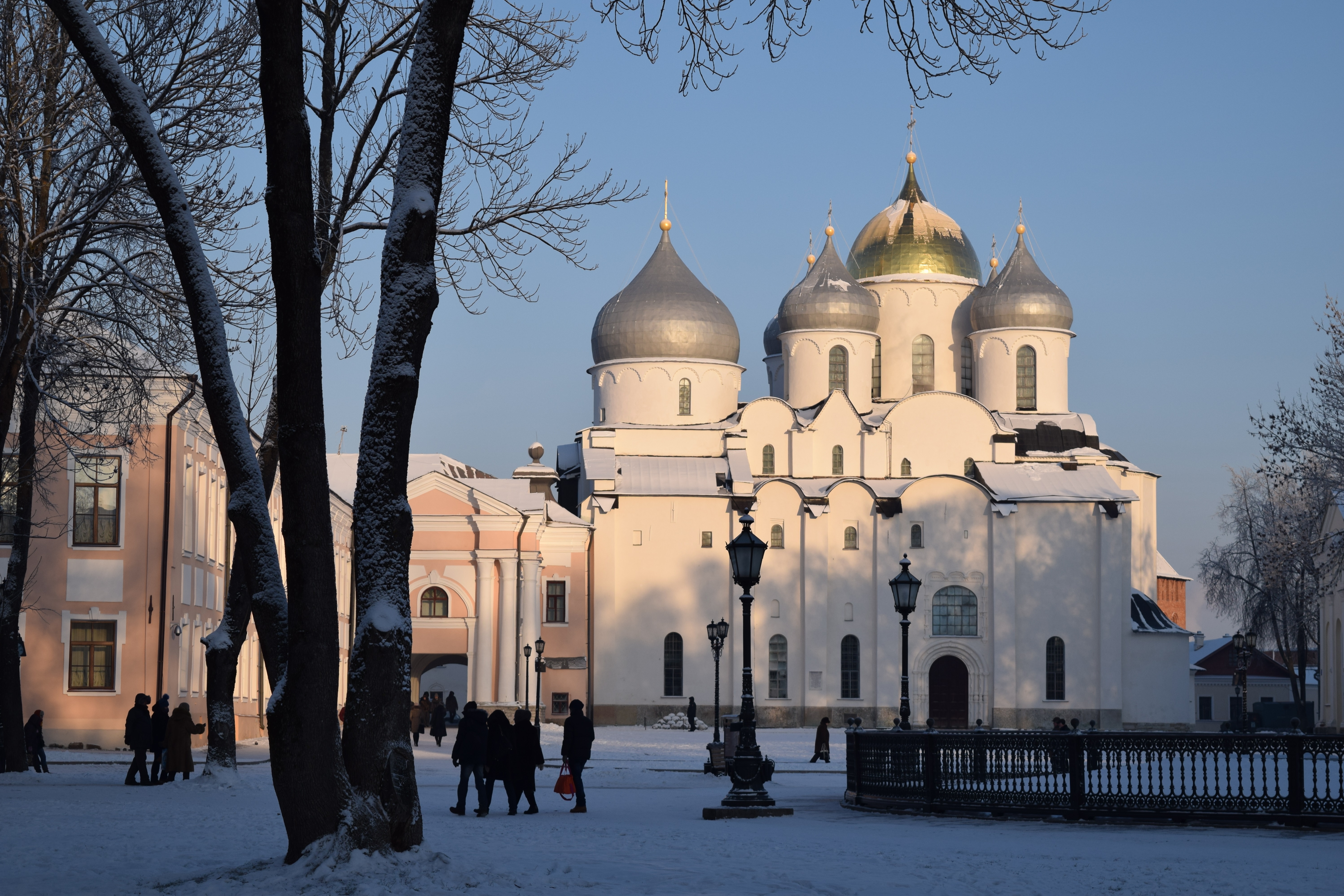 Церковь София зимой Великий Новгород